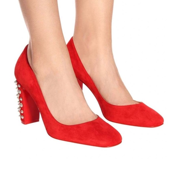 Christian Louboutin Veau Velours Donna Stud Spikes 85 Pumps – Size 39.5 - Picture 7 of 12